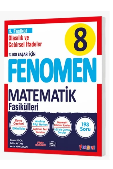 Gama Yayınları FENOMEN 8.SINIF MATEMATİK 4.FASİKÜL (OLASILIK VE CEBİRSEL İFADELER) ürün görseli 1