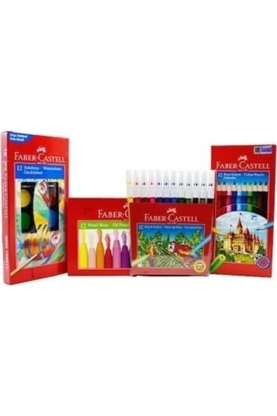 Faber Castell Faber-castell 4'lü Boya Seti + Resim Defteri ürün görseli 1