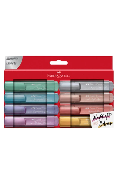 Faber Castell Fosforlu Kalem Metalik Renk 8 li Pk 154689 ürün görseli 1