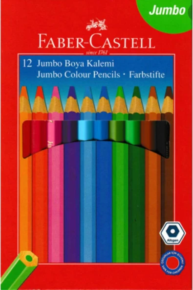 Faber Castell 12li Jumbo Kuru Boya Kalemi ürün görseli 1