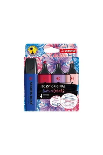 Stabilo Boss Nature Colors Wildflower Edition 4'lü Fosforlu Kalem ürün görseli 1
