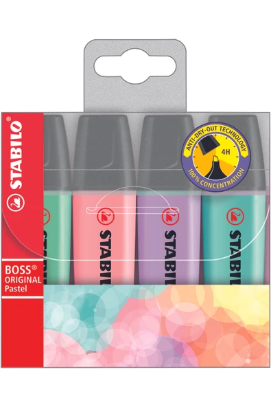 Stabilo BOSS PASTEL 4LÜ PAKET ürün görseli 1