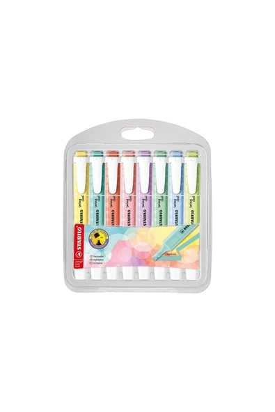 Stabilo Fosforlu Kalem Swing Cool Pastel 8'li ürün görseli 1