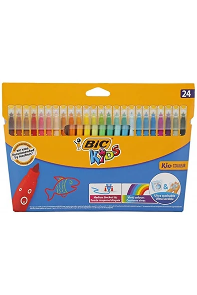 Bic Keçeli Kalem 24 Renk Kids Couleur ürün görseli 1