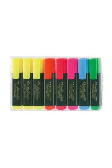 Faber Castell Faber-castell Fosforlu Kalem 6+2 Li Poşet ürün görseli 1
