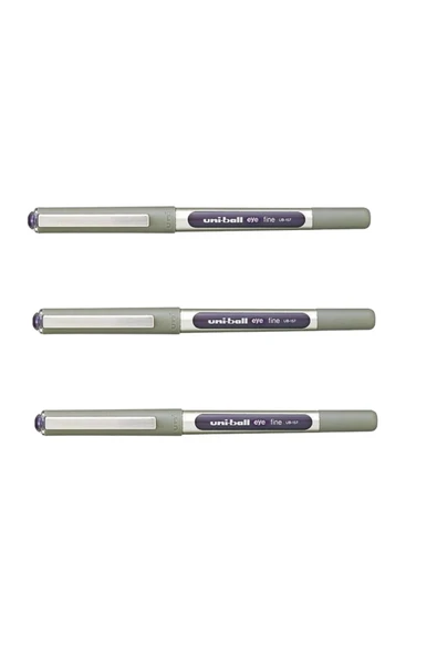 UNİ-BALL UNİBALL EYE FİNE ( 0.7 ) ROLLER KALEM MOR ( Üç Adet ) ürün görseli 1