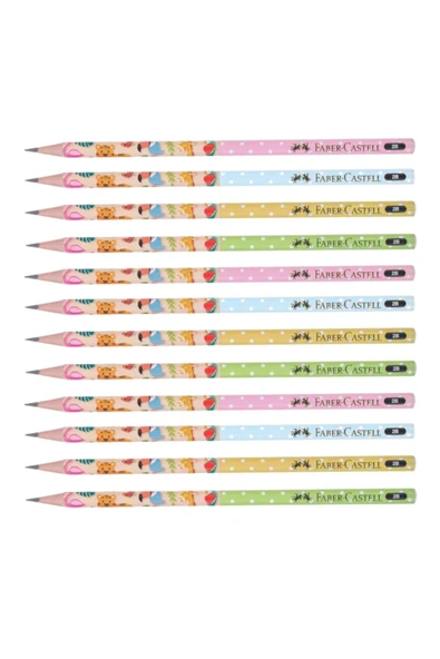 Faber Castell Faber-Castell Sevimli Dostlar 2B Yuvarlak Kurşun Kalem 12 Adet 16880 ürün görseli 1