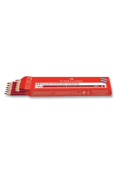 Faber Castell 12'li Kırmızı Kopya Kurşun Kalem ürün görseli 1