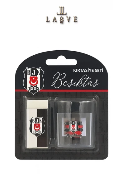 Beşiktaş YENİ SEZON KALEMTIRAŞ VE SİLGİ 2 Lİ KIRTASİYE SETİ ürün görseli 1