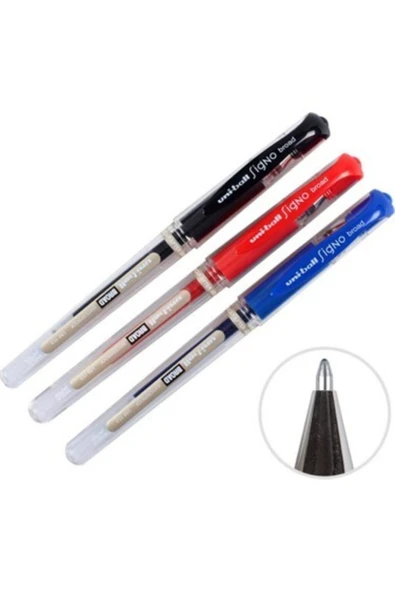 UNİ-BALL Uniball Signo Broad 3'lü Imza Kalemi Seti 1,0mm(siyah-mavi-kırmızı) ürün görseli 1