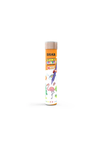 Silka 12'li shiny tüp kuru boya kalemi ürün görseli 1