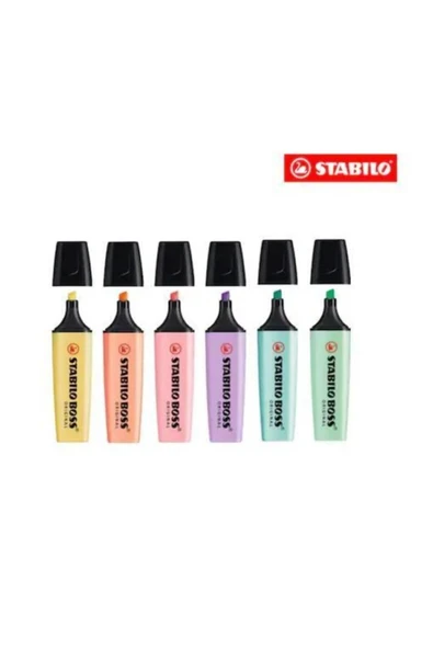 Stabilo Boss Original Pastel Renkler 6'lı Set ürün görseli 1