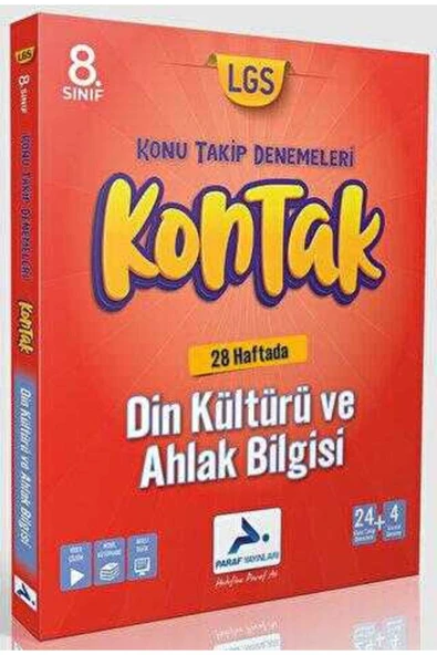 paraf yayınları 8. Sınıf Din Kültürü Ve Ahlak Bilgisi 28 Kontak Deneme ürün görseli 1