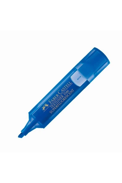 Faber Castell Fosforlu Kalem (ŞEFFAF GÖVDE) Mavi ürün görseli 1