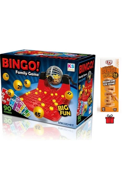 Ks Games Bingo Aile Oyunu 2/16 Oyuncu-6+ Yaş ve CPRToys Doğal Ahşap Denge Oyunu ürün görseli 1