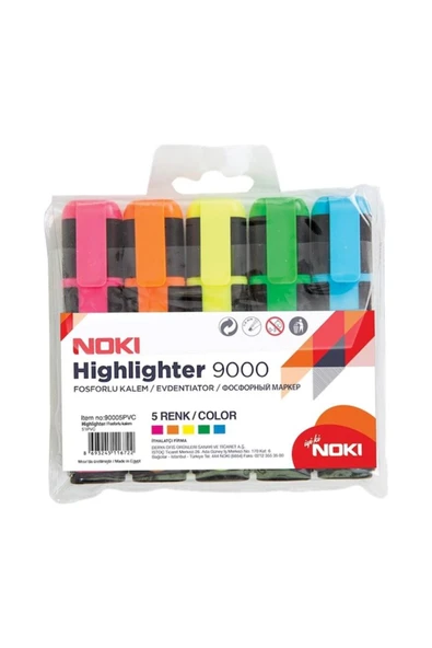 Noki NOKİ  FOSFORLU KALEM SET 5 Lİ ürün görseli 1