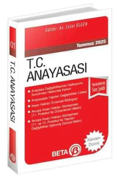 Beta Yayınevi T.C. Anayasası Temmuz 2025 (Cep Boy) ürün görseli 1