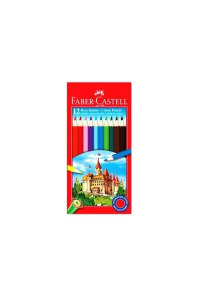 Faber Castell 12 Renk Tam Boy Karton Kutu Boya Kalemi ürün görseli 1