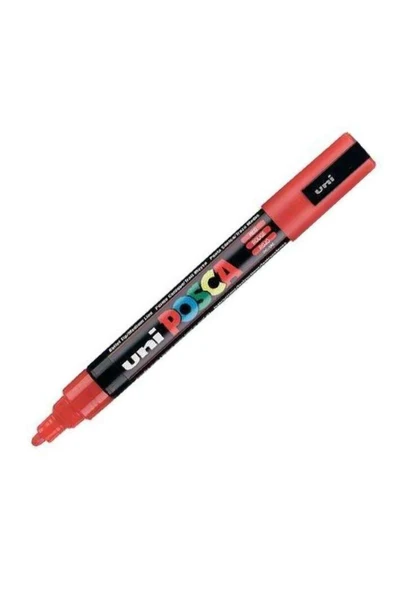 Uni Posca Su Bazlı Poster Markörü 1.8-2.5 Mm Kırmızı Pc-5m ürün görseli 1