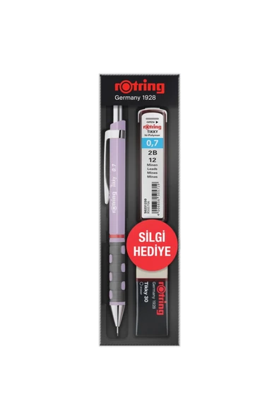 Rotring Okul Seti Tıkky Min Silgi 3 LÜ 0.7 MM Lila RO-KK07-07-LILA ürün görseli 1