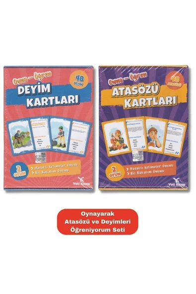 yeti kitap Oynayarak Atasözü ve Deyimleri Öğreniyorum Seti (Atasözü ve Deyim Kartları ) ürün görseli 1