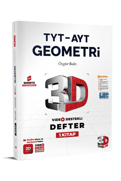 3D Yayınları 2026-2027 Müfredat TYT-AYT Geometri 1. Kitap Detaylı Video Anlatımlı Sorulu %100 ÖSYM Tarzı ürün görseli 1
