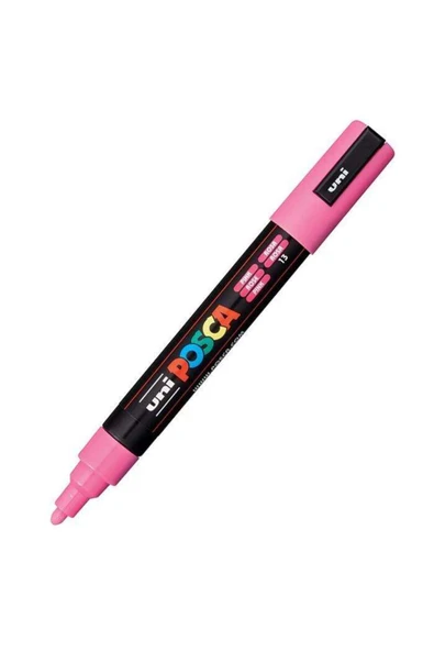 UNİ-BALL Uniball Posca 1.8-2.5mm Yuvarlak Uçlu Poster Markörü Pembe (13) / PC5M ürün görseli 1