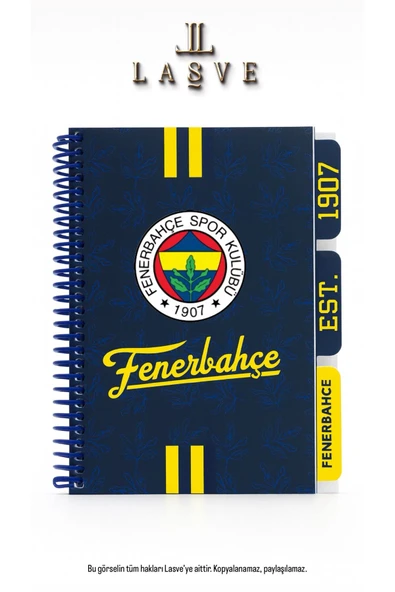 Fenerbahçe LİSANSLI SPİRALLİ PLANLAYICI BLOKNOT AYRACLI KARTON KAPAK FENERBAHCE YENİ SEZON ürün görseli 1