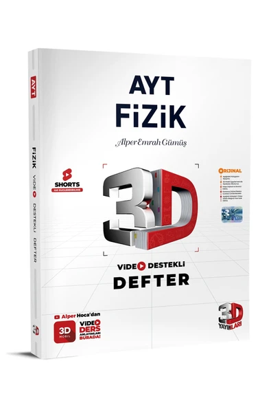 3D Yayınları 2026-2027 Müfredat AYT Fizik Konu Anlatımı (Detaylı Video Anlatımlı Sorulu %100 ÖSYM Tarzı) ürün görseli 1