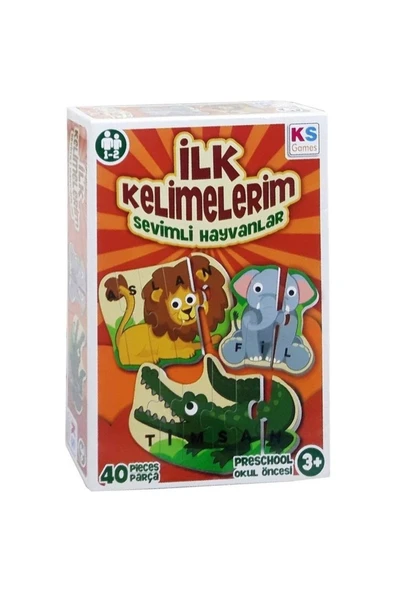 Ks Games Puzzle İlk Kelimelerim Sevimli Hayvanlar 40 Parça Ik805 ürün görseli 1