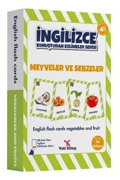 yeti kitap Ingilzce Kelime Kartları Meyveler Ve Sebzeler ürün görseli 1