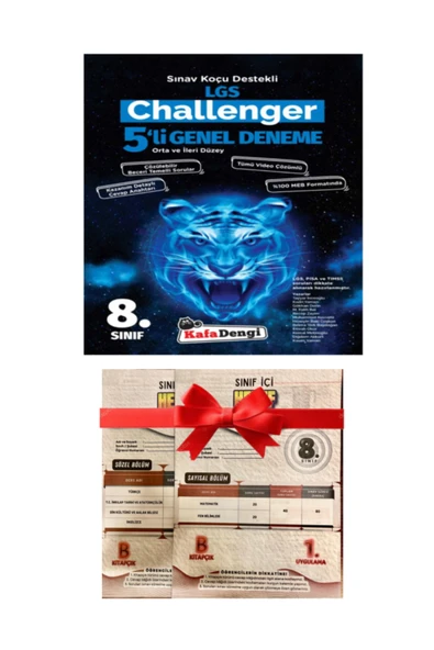 Kafa Dengi Yayınları KAFADENGİ 8. Sınıf LGS Challenger 5'li GENEL DENEME + ÇİFT OTURUM DENEME HEDİYELİ ürün görseli 1