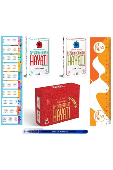 Nesil Yayınları Kainatın Efendisi Peygamberimizin Hayatı (2 Kitap Takım)-Salih Suruç ve Sezgistore Ayraç Cetvel ürün görseli 1