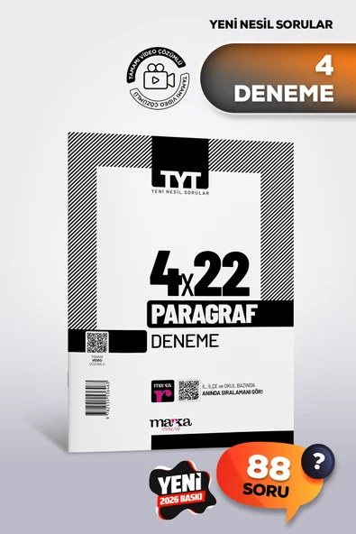 Marka Yayınları TYT 2026 Paragraf 4 Deneme | Yeni Nesil | Tamamı Video Çözümlü ürün görseli 1