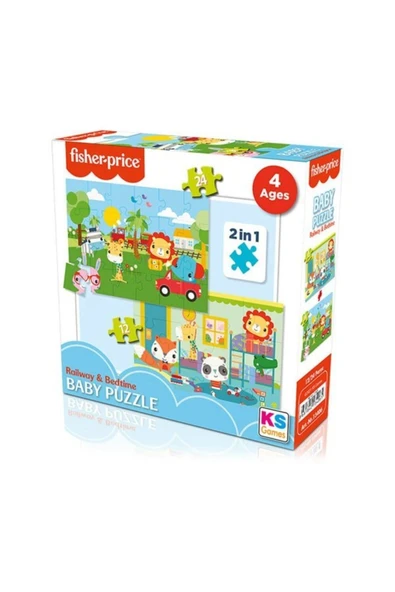 Ks Games Ks  Fisher-Price Baby Puzzle Railway Bedtime 2˜n1 Fp.13406 ürün görseli 1