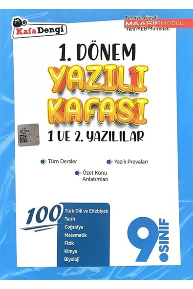 Kafa Dengi Yayınları Kafadengi 9. Sınıf 1. Dönem Yazılı Kafası 1. ve 2. Yazılılar Kafadengi Yayınları ürün görseli 1