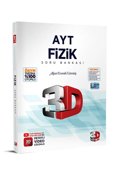 3D Yayınları 2026-2027 Müfredat AYT Fizik Soru Bankası %100 ÖSYM Tarzı Detaylı Video Çözümlü ürün görseli 1