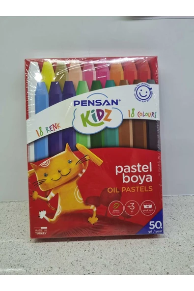 Pensan Kidz Pastel Boya 18 Renk ürün görseli 1
