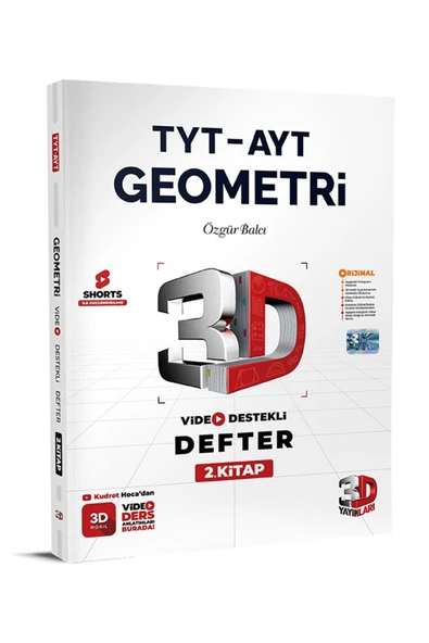 3D Yayınları 2026-2027 Müfredat TYT-AYT Geometri 2. Kitap Detaylı Video Anlatımlı Sorulu %100 ÖSYM Tarzı ürün görseli 1