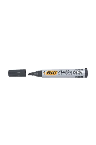 Bic Marking 2300 Permanent Marker Kesik Uç Siyah 12`li Kutu ürün görseli 1