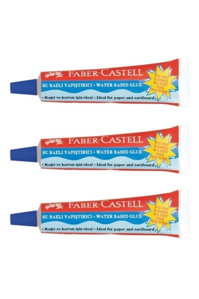 Faber Castell Faber-castell Su Bazlı Sıvı Yapıştırıcı 7 Gram 5088179645 3'lü ürün görseli 1