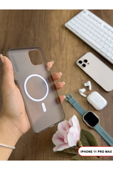 iPhone 11 Pro Max Magsafe Uyumlu Mat Sert KLEİN Kılıf - Resim 11
