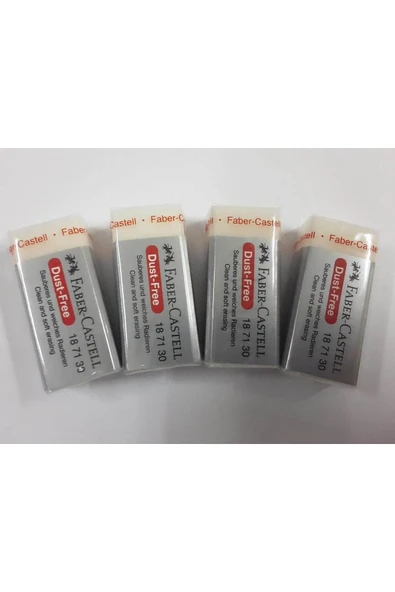 Faber Castell SİLGİ-FABER-CASTELL 4 ADET ORTA BOY YUMUŞAK SİLGİ ürün görseli 1
