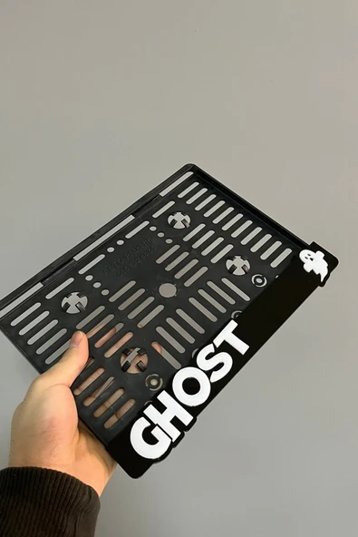 GHOST Temalı Siyah Pleksi Motosiklet Plakalık – Şık ve Dayanıklı? TEK ADET ürün görseli 1