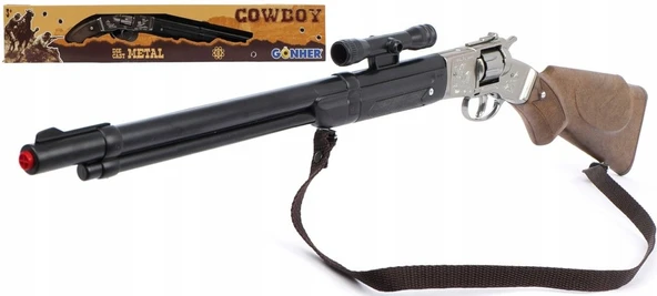 Gonher Mantar Patlatan 8li Kovboy Tüfeği Ri̇fle Bouble Barrel ürün görseli 1