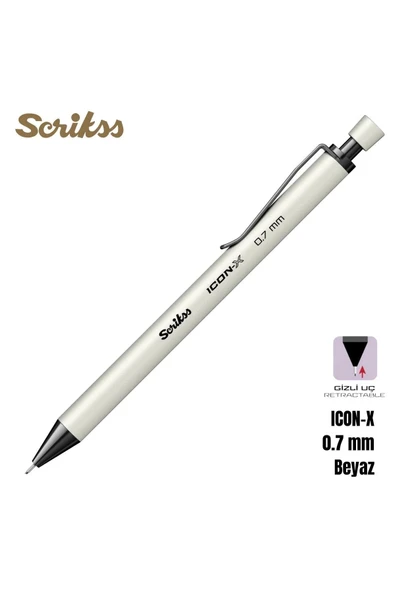 Scrikss Versatil Kalem Icon-X 0.7mm Beyaz ürün görseli 1