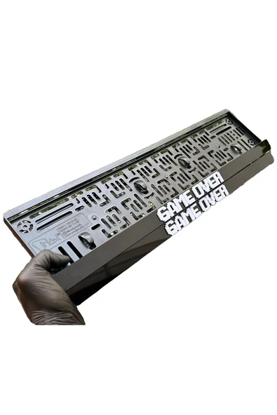 GAME OVER Yazılı Pleksi Plakalık Takmatik ürün görseli 1