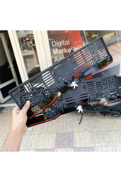 Peugeot - Pejo Logolu Tüm Araçlarla Uyumlu Pleksi Plakalık 2 Adet 1 Takım ürün görseli 1