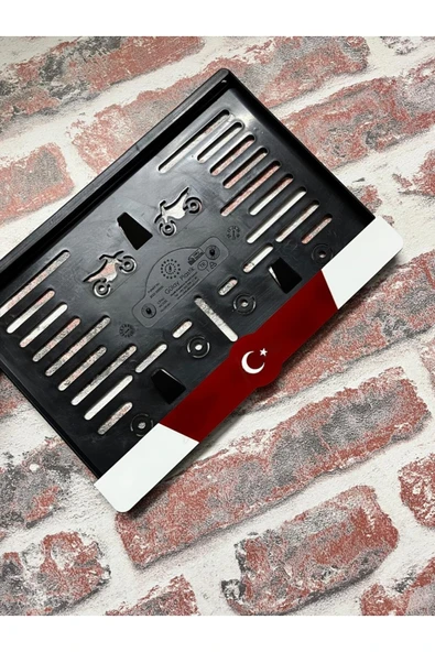 Beyaz Ay Yıldız Motor Plakalık ürün görseli 1