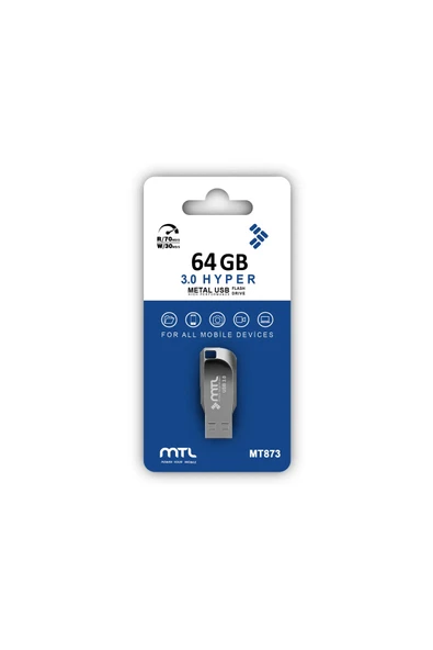 64 GB USB 3.0 Hızlı USB Flash Bellek Metal Gövdeli Yüksek ürün görseli 1
